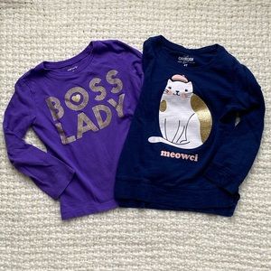 Carter’s/OshKosh printed long sleeve t-shirts